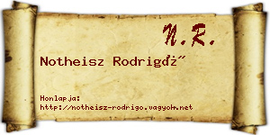 Notheisz Rodrigó névjegykártya